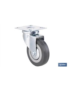 RUEDA GOMA/GRIS PLACA Ø75X22MM Venta unitaria