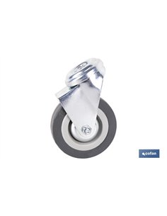 RUEDA GOMA/GRIS PASANTE Ø75X22MM Venta unitaria 2