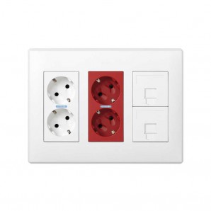 Kit puesto trabajo sai 3 mód.blanco SIMON 51000302-030