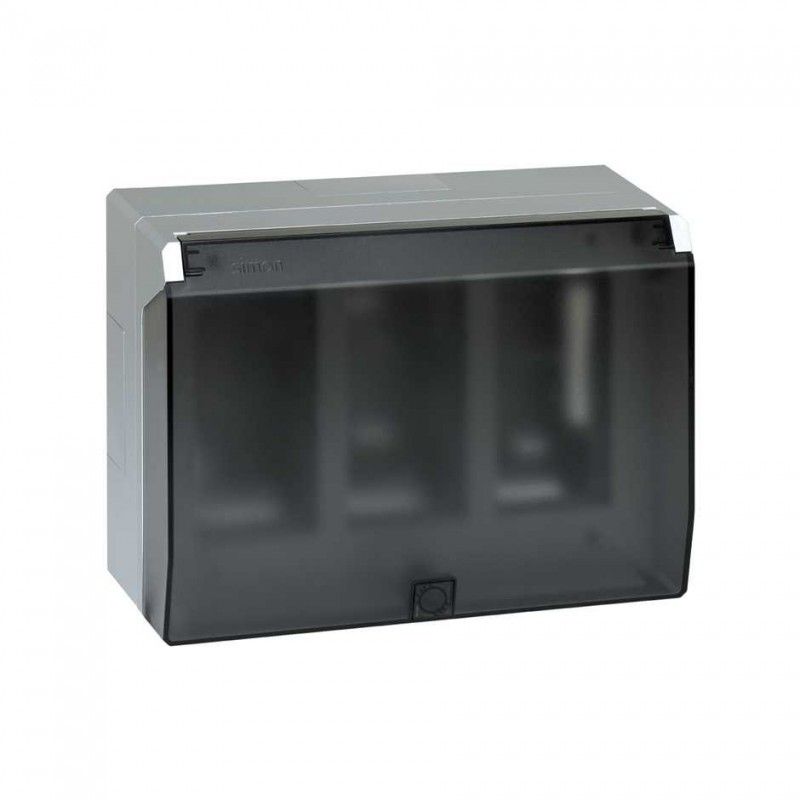 Caja tapa superfície 3 módulos aluminio SIMON 51040003-033