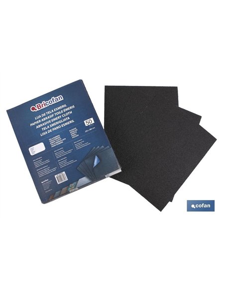 PLIEGO TELA ESMERIL METAL G.50 (230X280) Venta unitaria