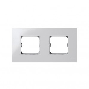 Pack 50 u. framework 2-element compact white with frame separate SIMON 2702620-030
