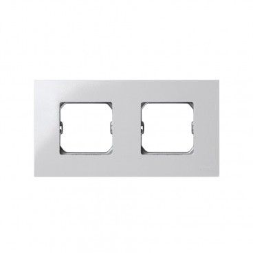 Confezione 50 u. quadro 2-elemento compatta, di colore bianco con telaio separato SIMON 2702620-030