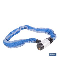 CANDADO DE CADENA ACERO CEMENTADO Ø6 MM CON FUNDA DE NYLON 900 MM