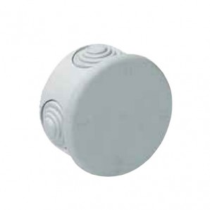 Caixa de ligação redonda impermeável IP55 Ø77x35mm com...