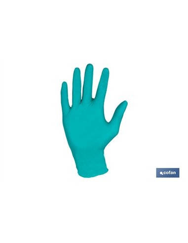 CAJA 100 UDS. GUANTES NITRILO VERDE COFAN PROTECCION FITOSANITARIOS T-M