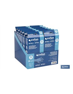 CAJA 30 UNDS. GUANTES NITRILO T-S