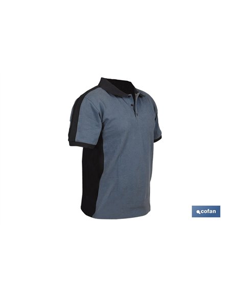 POLO BALDER ELASTANO 210 G/M2 GRIS OSCURO-NEGRO TALLA XL