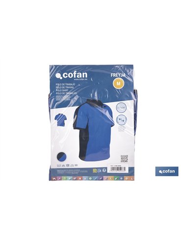 POLO FREYJA ELASTANO 210 G/M2 AZUL-NEGRO TALLA XL