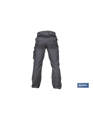 PANTALÓN DE TRABAJO HEIMDALL ELASTANO 280 G/M2 GRIS OSCURO CON DETALLES NEGROS TALLA 62