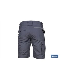 BERMUDAS DE TRABAJO FRIGG ELASTANO 215 G/M2 GRIS OSCURO CON DETALLES NEGROS TALLA 62 2