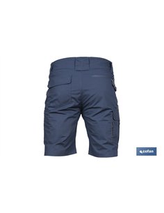 BERMUDAS DE TRABAJO TYR ELASTANO 215 G/M2 AZUL MARINO CON DETALLES GRISES TALLA 58 2