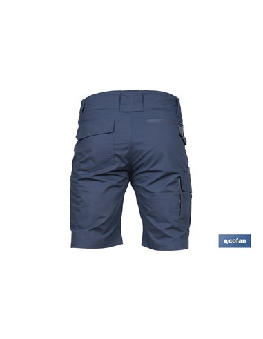 BERMUDAS DE TRABAJO TYR ELASTANO 215 G/M2 AZUL MARINO CON DETALLES GRISES TALLA 60