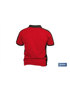POLO HELA ELASTANO 210 G/M2 ROJO OSCURO-NEGRO TALLA XXL 2