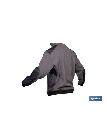 SUDADERA RANGER CUELLO CREMALLERA 280GMS GRIS-NEGRO T-M