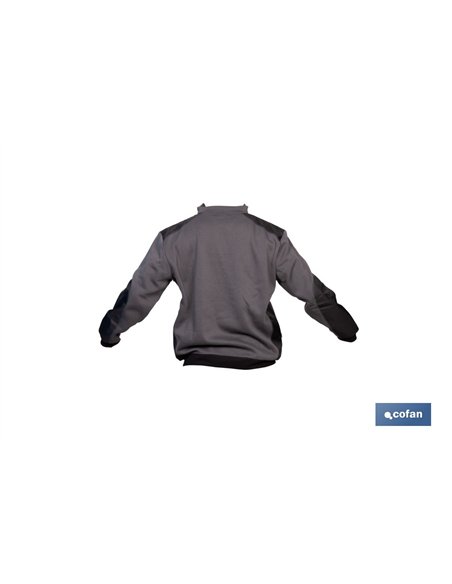 SUDADERA RANGER CUELLO CREMALLERA 280GMS GRIS-NEGRO T-XL
