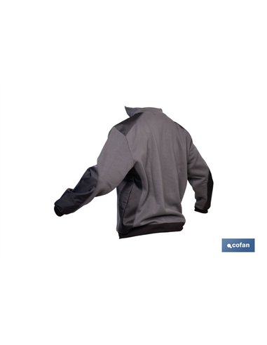 SUDADERA RANGER CUELLO CREMALLERA 280GMS GRIS-NEGRO T-XL