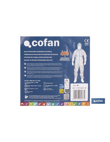 BUZO C/CAPUCHA FITOSANITARIOS ISO 27065 TALLA M