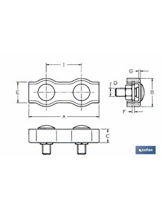 SUJETACABLES PLANOS DOBLE M-4 Venta unitaria 2