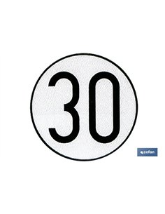 PLACA DE VELOCIDAD HOMOLOGADA 30