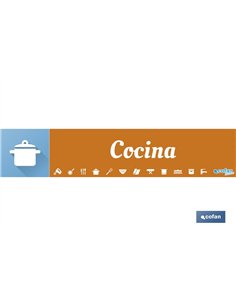 SEÑALETICA IMANTADA PARA EXPOSITOR 975 x 200 mm - COCINA