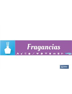 SEÑALETICA IMANTADA PARA EXPOSITOR 975 x 200 mm - FRAGANCIAS