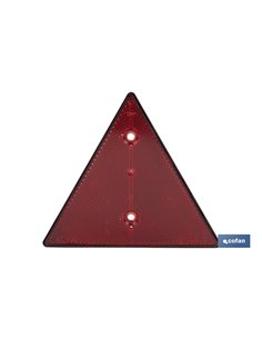CATADIÓPTRICO TRIANGULAR ROJO 155 X 137 MM CON AGUJERO Y SIN TORNILLOS 2