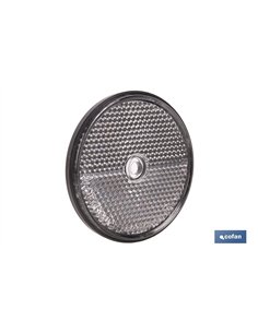 CATADIÓPTRICO REDONDO BLANCO Ø60 MM CON AGUJERO SIN TORNILLO