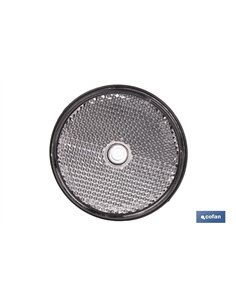 CATADIÓPTRICO REDONDO BLANCO Ø60 MM CON AGUJERO SIN TORNILLO 2