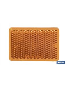 CATADIÓPTRICO RECTANGULAR ÁMBAR 56 X 39 MM CON ADHESIVO 2