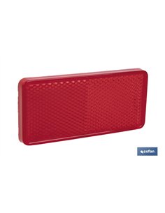 CATADIÓPTRICO RECTANGULAR ROJO 94 X 44 MM CON ADHESIVO