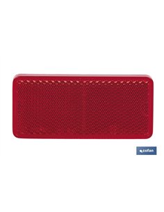 CATADIÓPTRICO RECTANGULAR ROJO 94 X 44 MM CON ADHESIVO 2