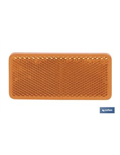 CATADIÓPTRICO RECTANGULAR ÁMBAR 94 X 44 MM CON ADHESIVO 2