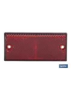 CATADIÓPTRICO RECTANGULAR ROJO 106 X 50 MM CON AGUJERO SIN TORNILLO 2