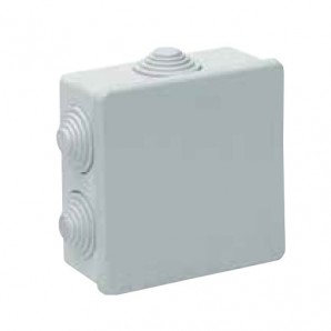 Caixa de ligação quadrada impermeável IP55 80x80x35mm com...