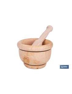 MORTERO DE MADERA CON MAZA Ø14 CM