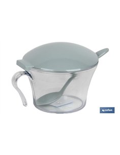 AZUCARERO 120ml MODELO ALBAHACA COLOR VERDE AGUA 15X11.5X9cm venta unitaria