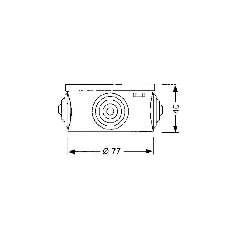 Caja estanca redonda 77x40mm tapa a presion Solera 665