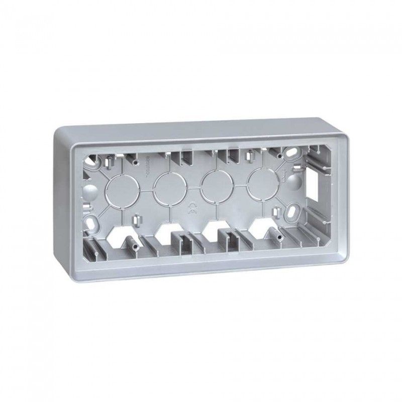 Boîte de Surface 3 elem. l'aluminium froid SIMON 8200770-093