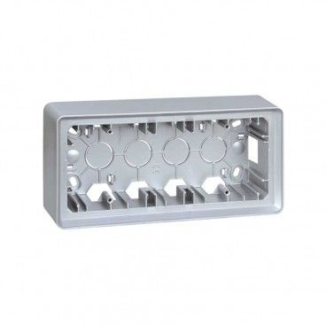 Caja superficie 3 elem. aluminio frio SIMON 8200770-093