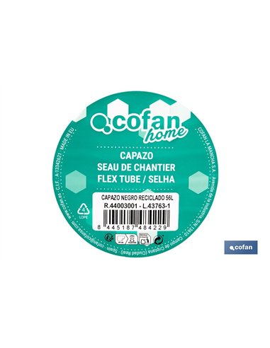 CAPAZO  NEGRO  RECICLADO  42 L   48.5 X 45 X 38 CM venta unitaria