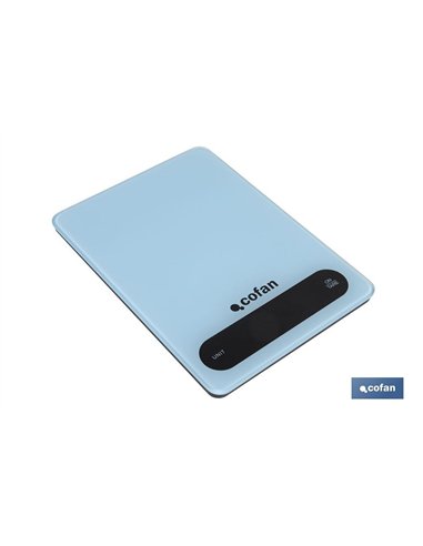 BÁSCULA DE COCINA DIGITAL 10 KG COLOR AZUL