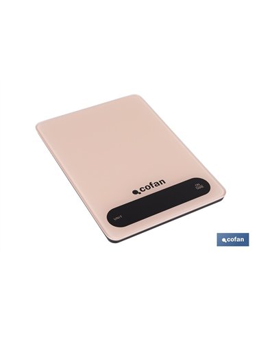 BÁSCULA DE COCINA DIGITAL 10 KG COLOR NARANJA PASTEL
