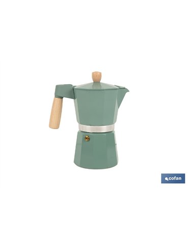 CAFETERA ITALIANA DE INDUCCIÓN VERDE 6 TAZAS
