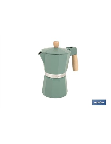 CAFETERA ITALIANA DE INDUCCIÓN VERDE 6 TAZAS