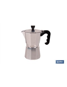 CAFETERA ITALIANA DE ALUMINIO PARA INDUCCIÓN 6 TAZAS