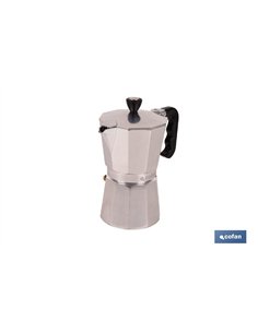 CAFETERA ITALIANA DE ALUMINIO PARA INDUCCIÓN 6 TAZAS 2