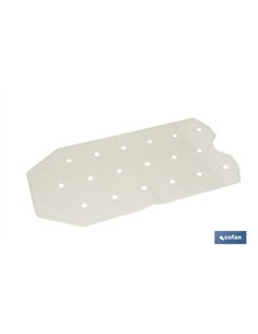 ALFOMBRA ANTIDESLIZANTE CON VENTOSAS BAÑERA/DUCHA BLANCO 36 X 72 cm