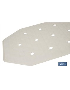 ALFOMBRA ANTIDESLIZANTE CON VENTOSAS BAÑERA/DUCHA BLANCO 36 X 72 cm 2