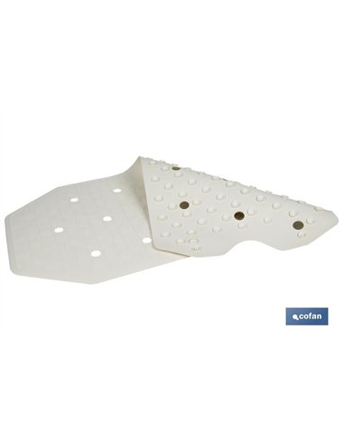 ALFOMBRA ANTIDESLIZANTE CON VENTOSAS BAÑERA/DUCHA BLANCO 36 X 72 cm